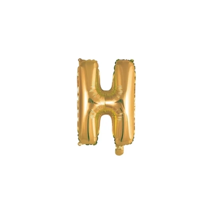 Palloncino Lettera H Oro mini shape 14" (35cm) in mylar, 1pz.