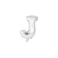 Palloncino Lettera J Argento mini shape 14" (35cm) in mylar, 1pz.
