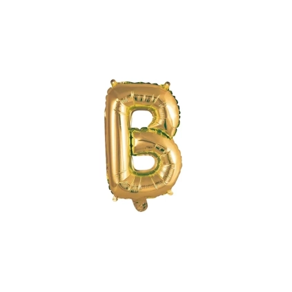 Palloncino Lettera B Oro mini shape 14" (35cm) in mylar, 1pz.