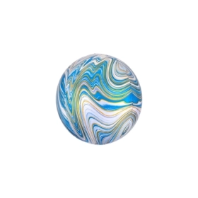 Palloncino sferico Marmorizzato Blu orbz 16" (40cm) in mylar, 1pz.