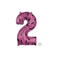 Palloncino numero 2 Rosa Minnie Forever super shape 26" (66cm) in mylar, 1pz.