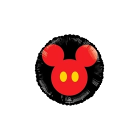 Palloncino Topolino - Mickey Rosso e Nero standard shape 18" (45cm) in mylar, 1pz.