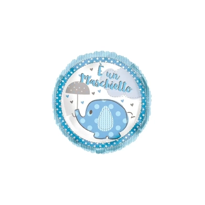 Palloncino E' un Maschietto standard shape 18" (45cm) in mylar, 1pz.