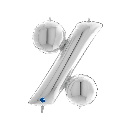 Palloncino simbolo % super shape 40" (101cm) in mylar, 1pz.