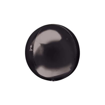 Palloncino Sfera Nera standard shape 22" (55cm) in mylar, 1pz.