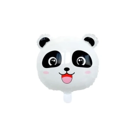 Palloncino testa Panda standard shape 18" (45cm) in mylar, 1pz.