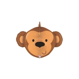 Palloncino Scimmia 3D super shape 27" (68cm) in mylar, 1pz.