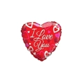 Palloncino I Love You Rosso cuore standard shape 18" (45cm) in mylar, 1pz.
