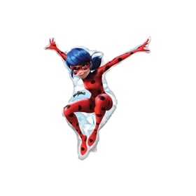 Palloncino Miraculous Ladybug super shape 33" (83cm) in mylar, 1pz.