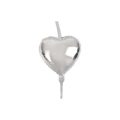 Palloncini Deco Link Cuore Argento mini shape 9" (22cm) in mylar, 10pz.