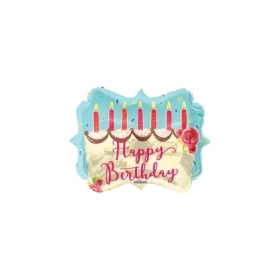 Palloncino Torta di Compleanno standard shape 18" (45cm) in mylar, 1pz.