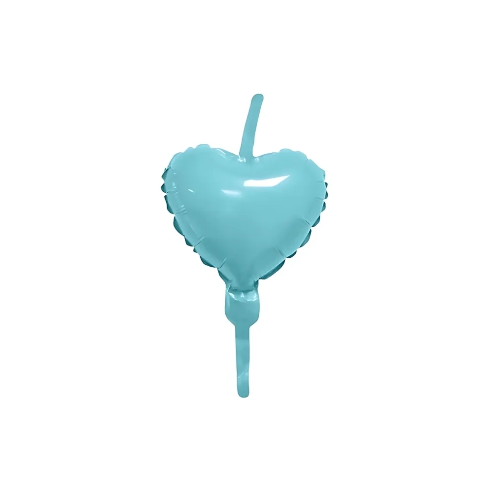 Palloncini Deco Link Cuore Celeste mini shape 9" (22cm) in mylar, 10pz.