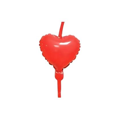 Palloncini Deco Link Cuore Rosso mini shape 9" (22cm) in mylar, 10pz.