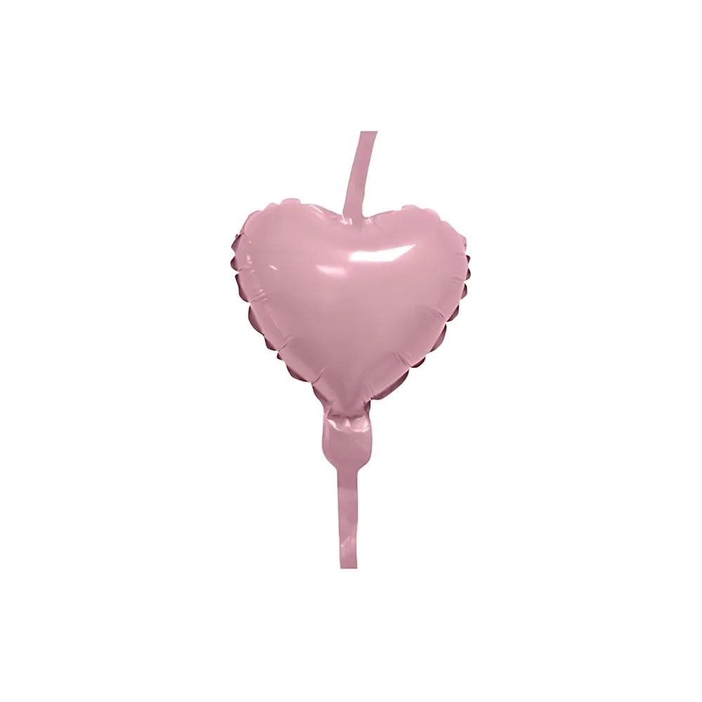 Palloncini Deco Link Cuore Rosa mini shape 9" (22cm) in mylar, 10pz.