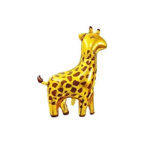 Palloncino Giraffa Giallo Marrone super shape 32" (81cm) in mylar, 1pz.