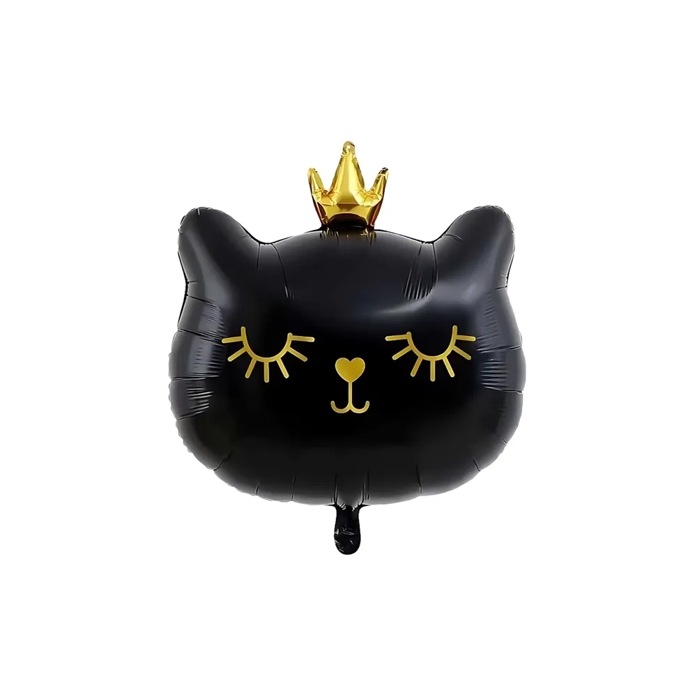 Palloncino Gatto Nero con Corona SuperShape super shape 29" (73cm) in mylar, 1pz.
