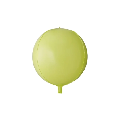 Palloncino Sfera Verde Macaron standard shape 22" (55cm) in mylar, 1pz.