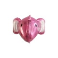Palloncino Elefante Testa 3D Rosa super shape 25" (63cm) in mylar, 1pz.