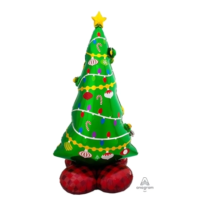 Palloncino Albero di Natale airloonz 59" (149cm) in mylar, 1pz.