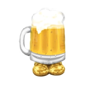 Palloncino Boccale di Birra airloonz 49" (124cm) in mylar, 1pz.
