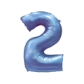 Palloncino numero 2 Satin Velvet Periwinkle super shape 40" (101cm) in mylar, 1pz.