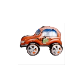 Palloncino 4D Maggiolone Arancione standard shape 22" (55cm) in mylar, 1pz.