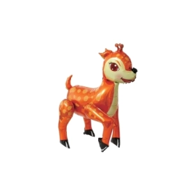 Palloncino 4D Renna marrone super shape 24" (60cm) in mylar, 1pz.
