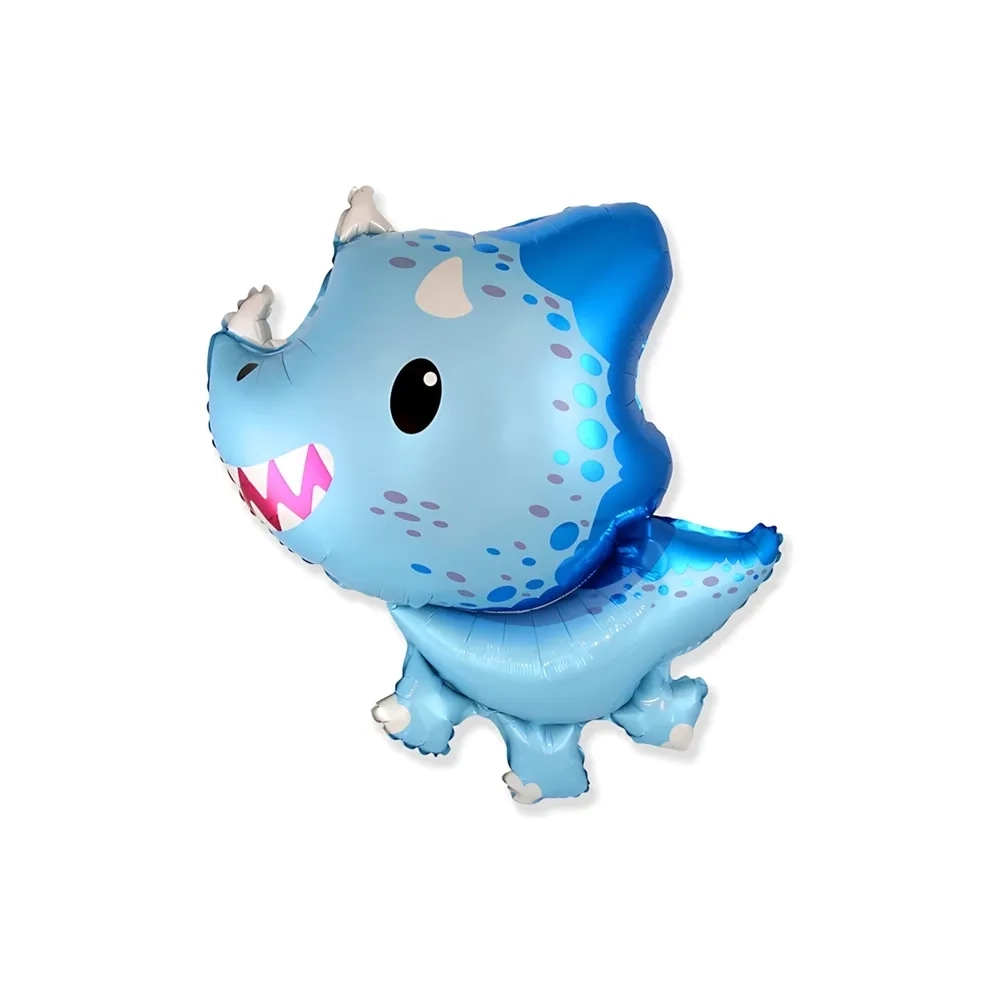 Palloncino Baby Triceratopo Rosa super shape 32" (81cm) in mylar, 1pz.