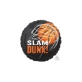 Palloncino Slam Dunk Pallacanestro standard shape 18" (45cm) in mylar, 1pz.
