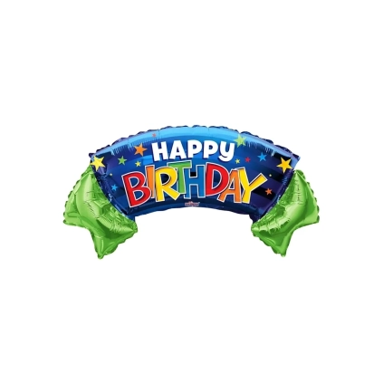 Palloncino Happy Birthday Festone super shape 36" (91cm) in mylar, 1pz.
