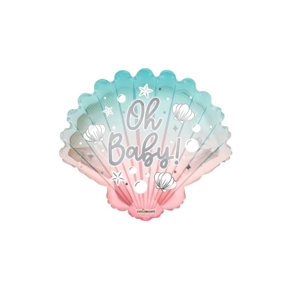 Palloncino Oh Baby Conchiglia super shape 28" (71cm) in mylar, 1pz.
