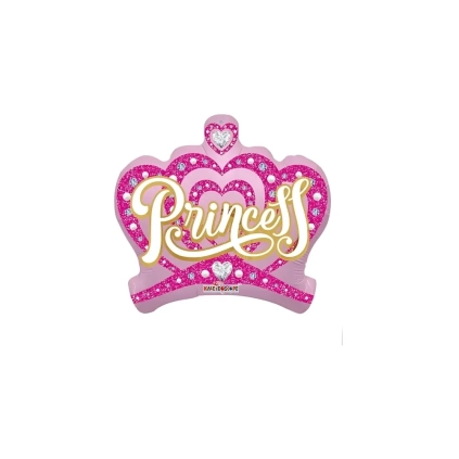 Palloncino Principessa Corona standard shape 18" (45cm) in mylar, 1pz.