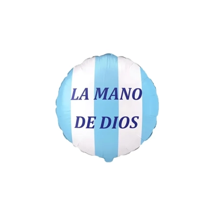 Palloncino La Mano de Dios Napoli Tondo standard shape 18" (45cm) in mylar, 1pz.