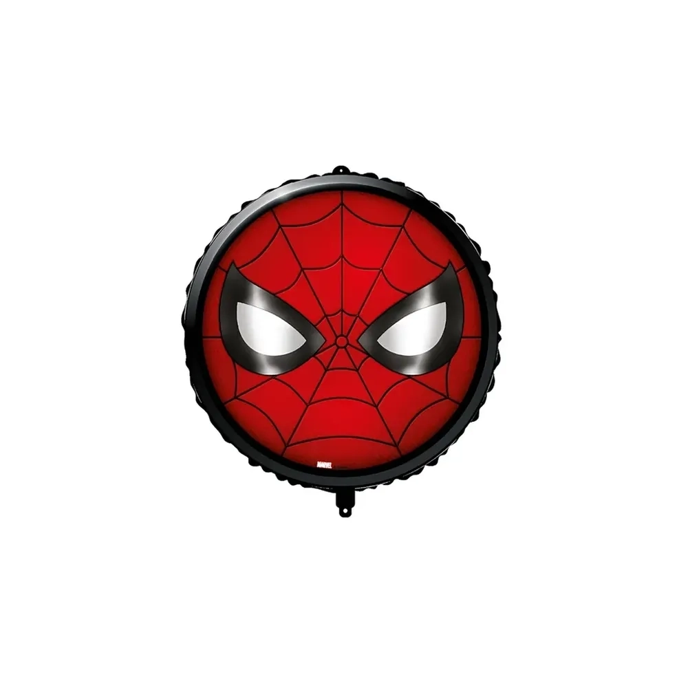Palloncino Spiderman Viso con pesetto e nastrino standard shape 18" (45cm) in mylar, 1pz.