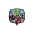 Palloncino Avengers con Pesetto e Nastrino quadrato standard shape 18" (45cm) in mylar, 1pz.