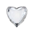 Palloncino Cuore Argento super shape 32" (81cm) in mylar, 1pz.