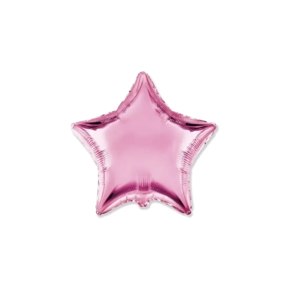 Palloncino Stella Rosa Chiaro standard shape 18" (45cm) in mylar, 1pz.