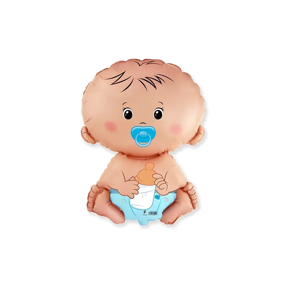 Palloncino Bimbo Seduto con Ciuccio super shape 26" (66cm) in mylar, 1pz.