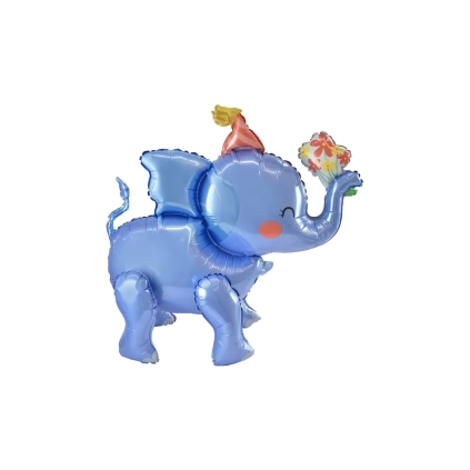 Palloncino 4D Elefante Allegro super shape 24" (60cm) in mylar, 1pz.