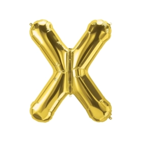 Palloncino Lettera X Oro super shape 40" (101cm) in mylar, 1pz.