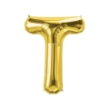 Palloncino Lettera T Oro super shape 40" (101cm) in mylar, 1pz.