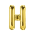 Palloncino Lettera H Oro super shape 40" (101cm) in mylar, 1pz.