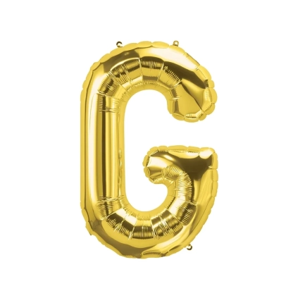 Palloncino Lettera G Oro super shape 40" (101cm) in mylar, 1pz.