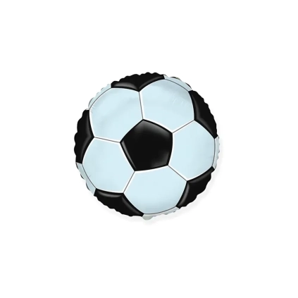 Palloncino Pallone da Calcio Nero Tondo standard shape 18" (45cm) in mylar, 1pz.