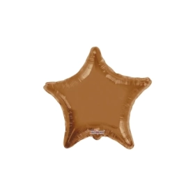 Palloncino Stella Marrone Moka standard shape 22" (55cm) in mylar, 1pz.