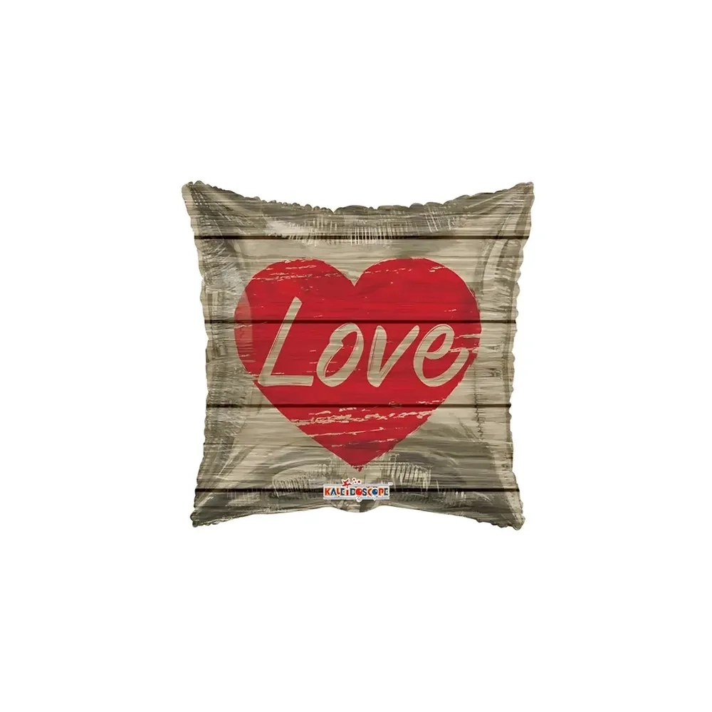 Palloncino Love Shabby Chic standard shape 18" (45cm) in mylar, 1pz.