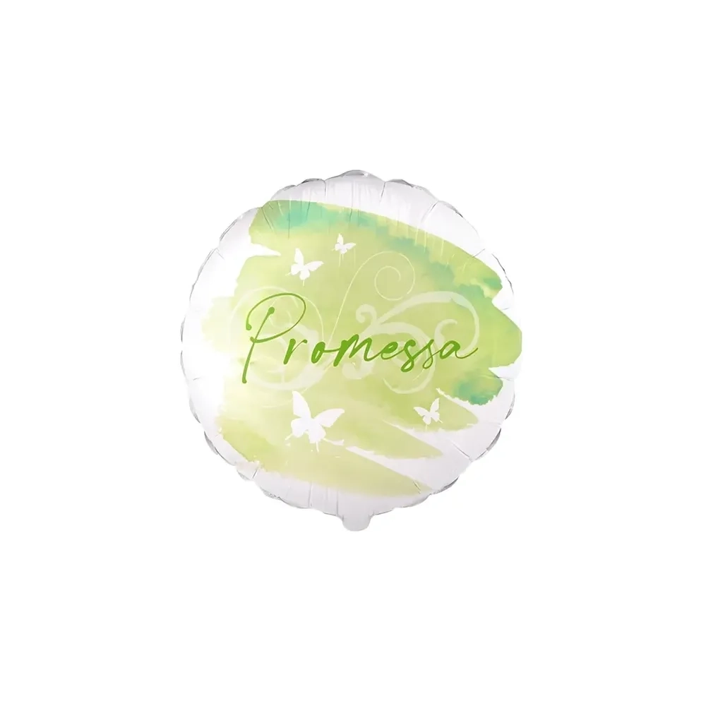 Palloncino Promessa Farfalle standard shape 18" (45cm) in mylar, 1pz.