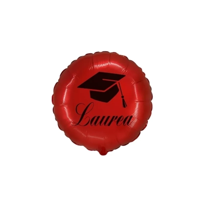 Palloncino Laurea Tocco tondo standard shape 18" (45cm) in mylar, 1pz.