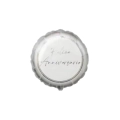 Palloncino Felice Anniversario Argento Tondo standard shape 18" (45cm) in mylar, 1pz.