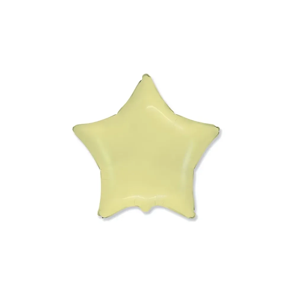 Palloncino Stella Crema standard shape 18" (45cm) in mylar, 1pz.